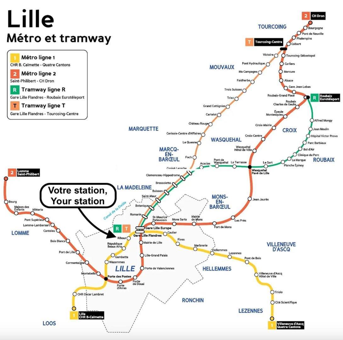 Vieux Lille Appartement Spacieux Et Equipe Exteriér fotografie